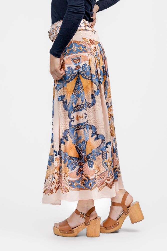 Soft Pink Sea Garden Scarf Skirt