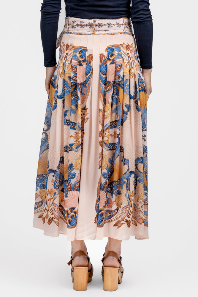 Soft Pink Sea Garden Scarf Skirt