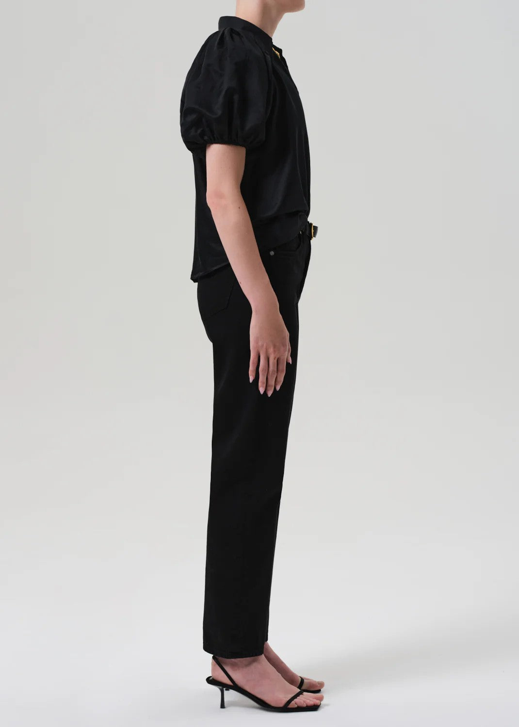 Solid Black High Rise Blaine Jean
