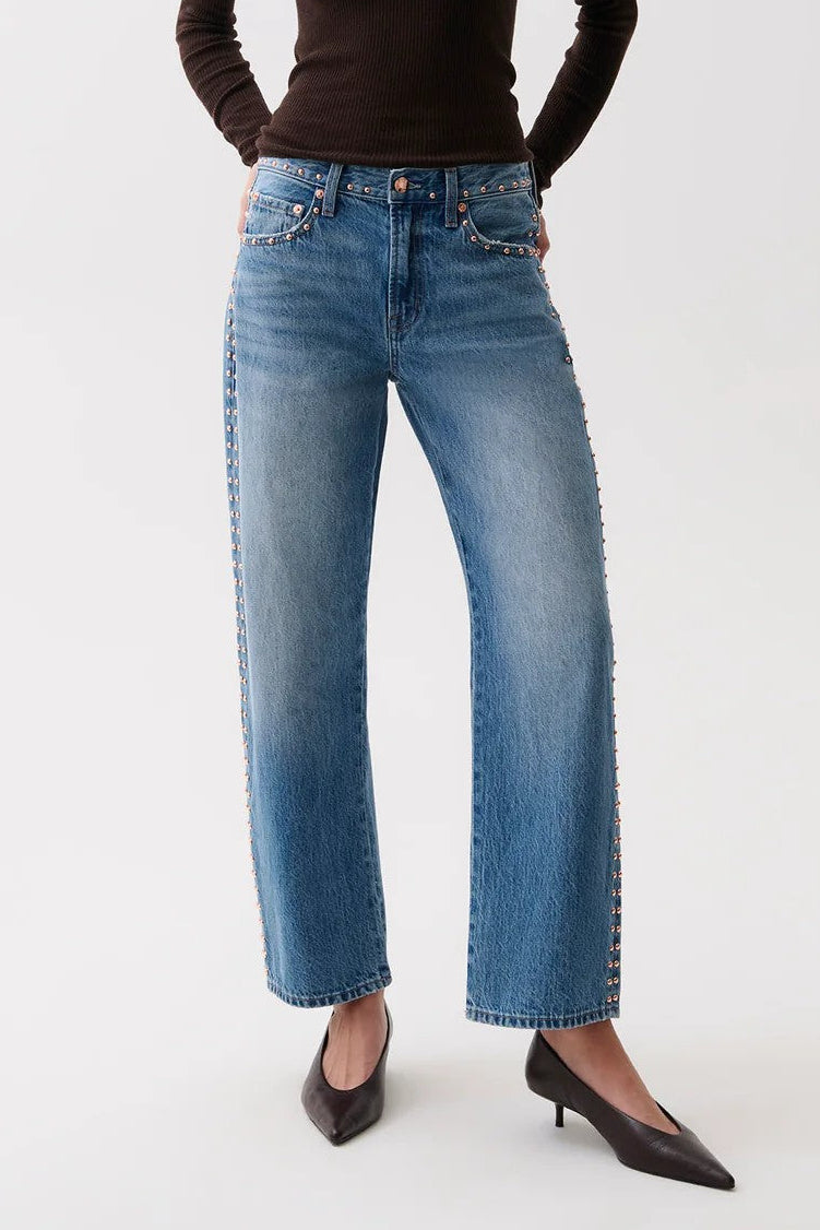 Star Studded Bowed Straight Lexi Jean