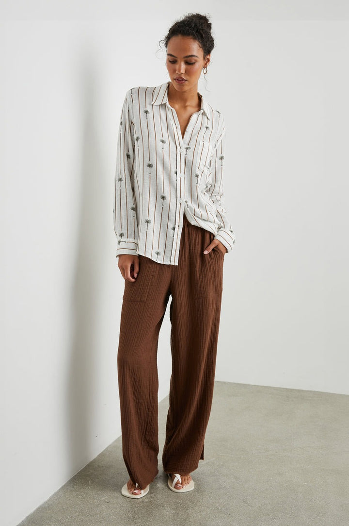 Stripe Palms Charli Shirt