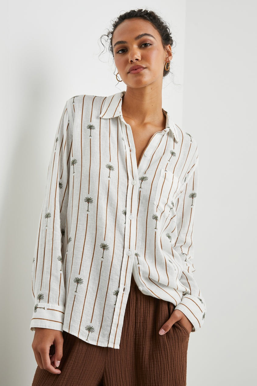 Stripe Palms Charli Shirt