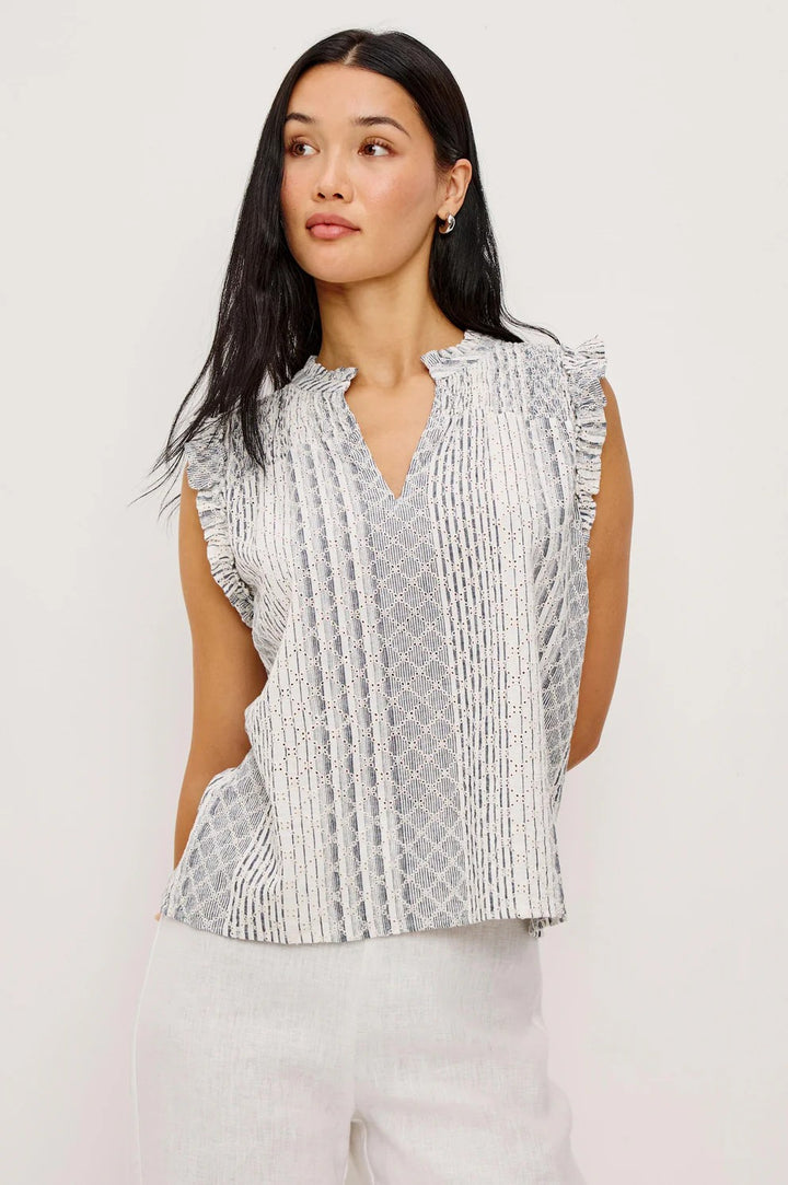 Striped Eyelet Arlene Top
