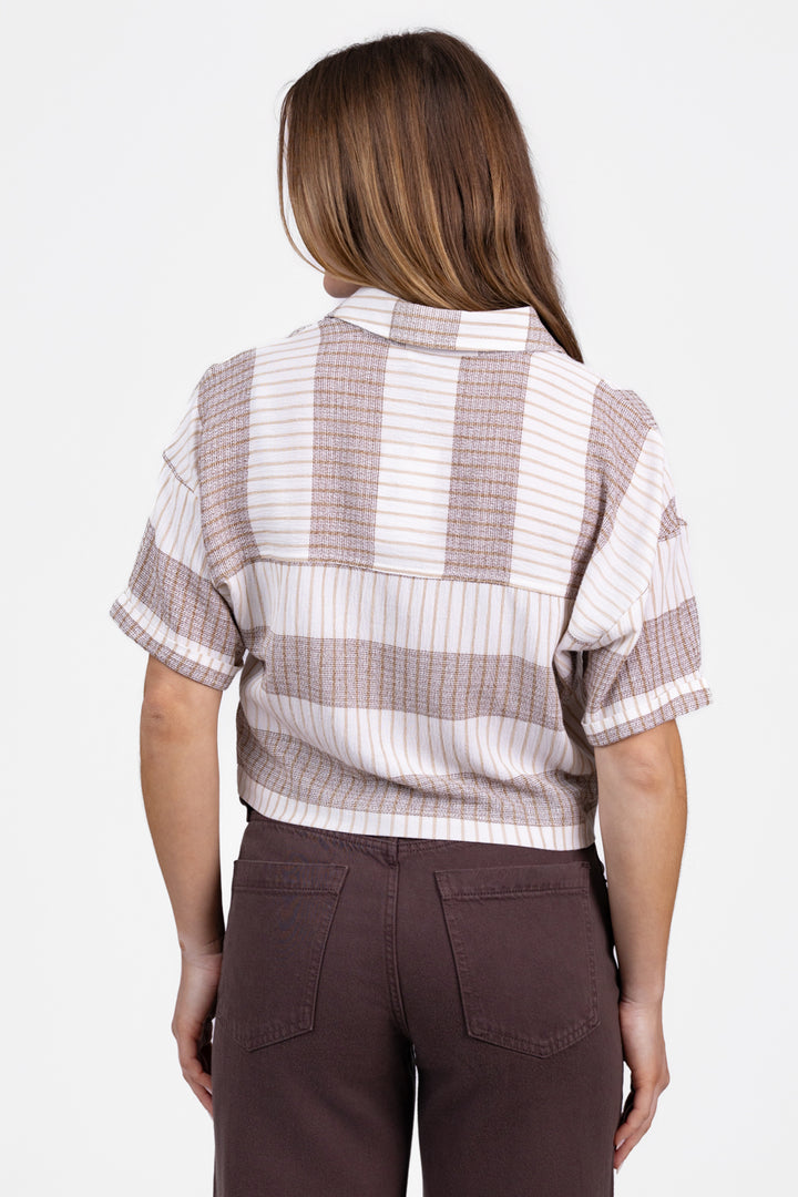 Tan Multi Stripe Ally Shirt