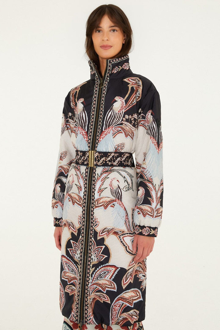 Tapestry Dream Cream Puffer Coat