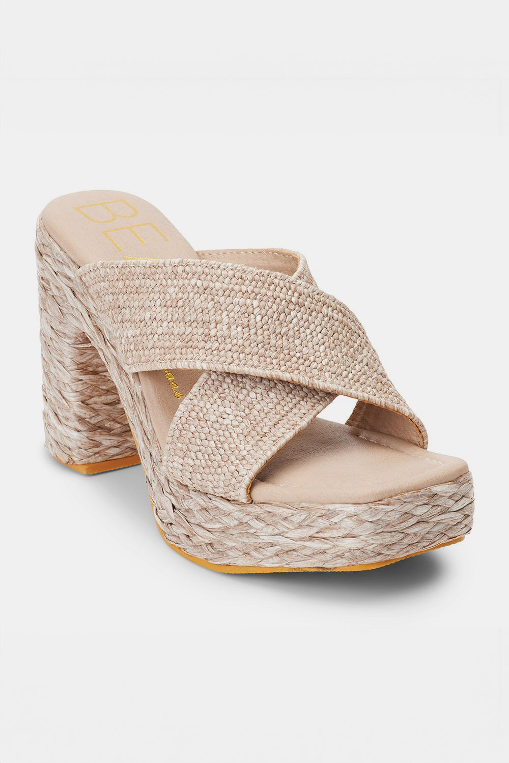 Taupe Caravan Platform Heel Sandal