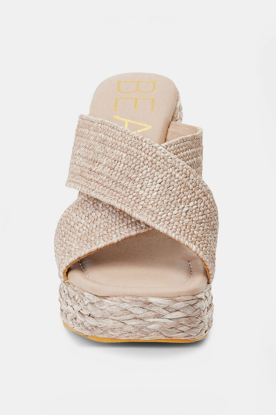 Taupe Caravan Platform Heel Sandal