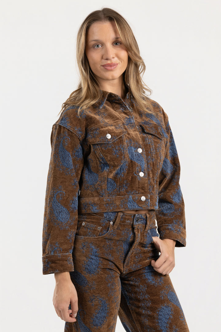 Teal Paisley Dove Jacket