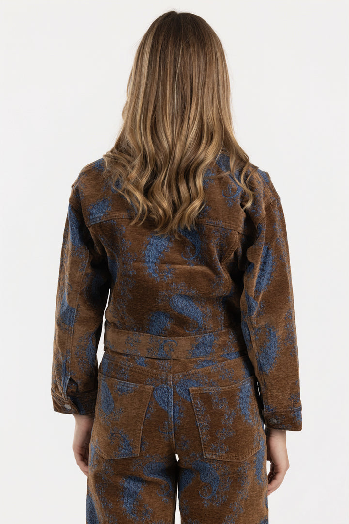 Teal Paisley Dove Jacket