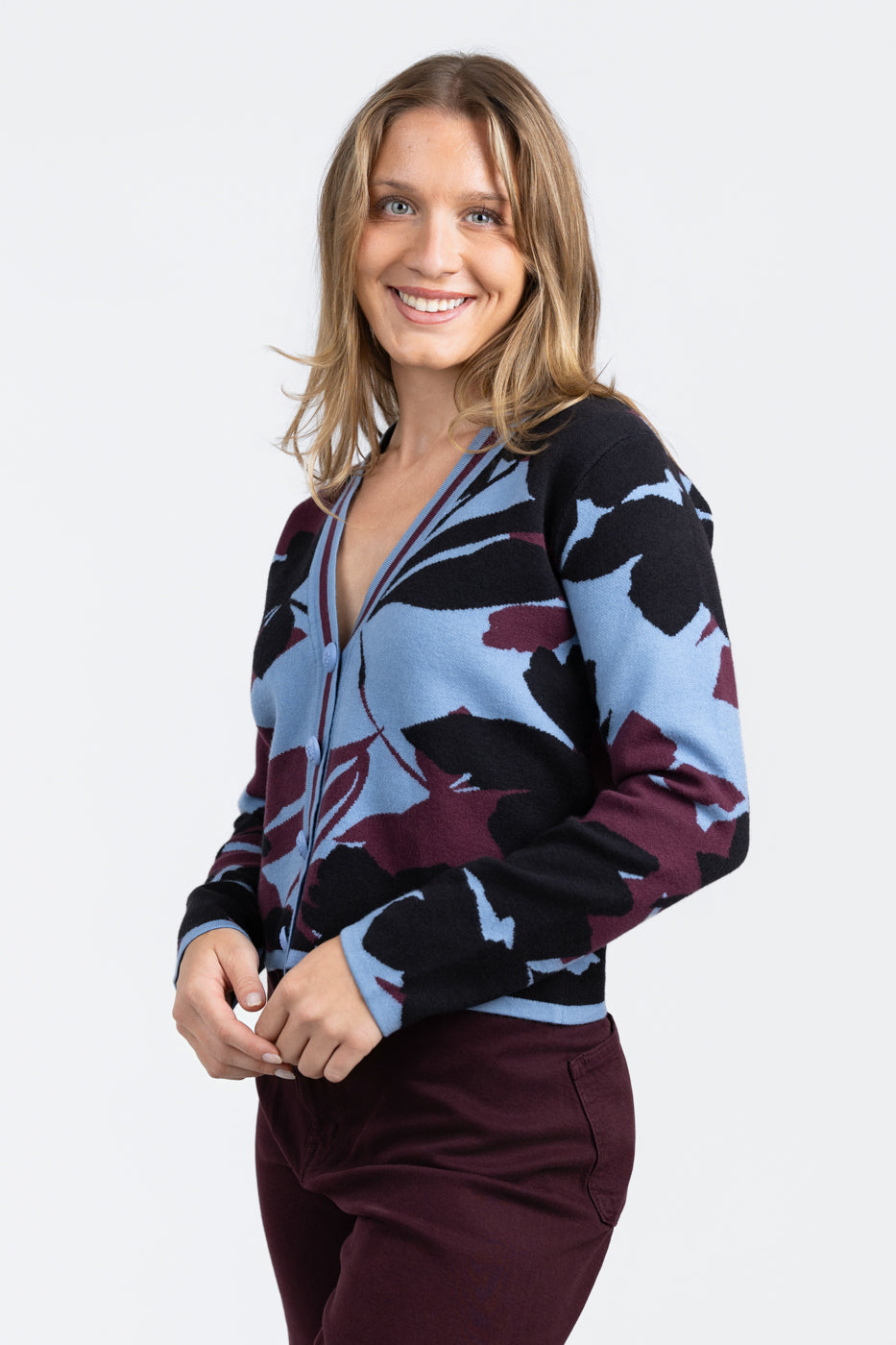 Three Tone Block Brook Cardigan