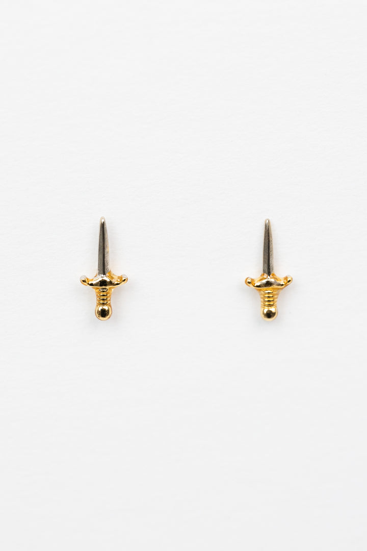 Tiny Dagger Stud Earrings