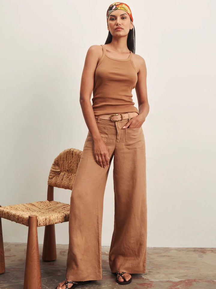 Toasted Coconut The Marine Linen Pant