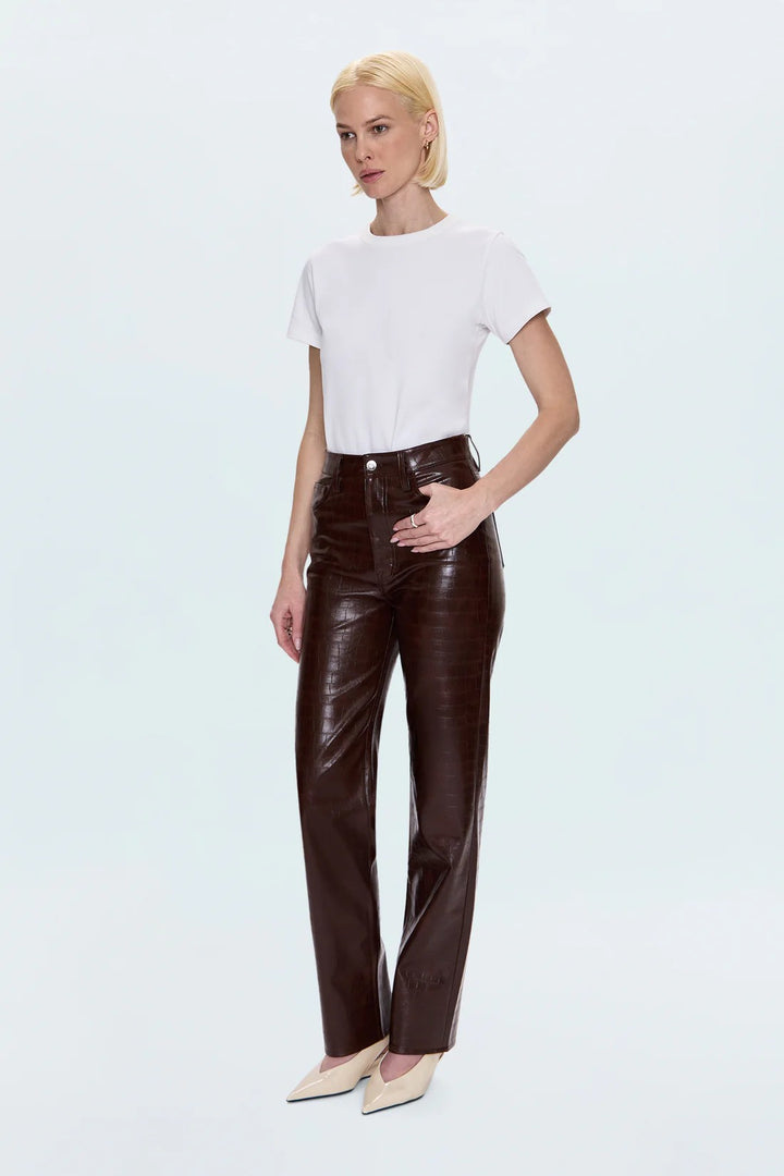 Tobacco Croc Cassie Pant