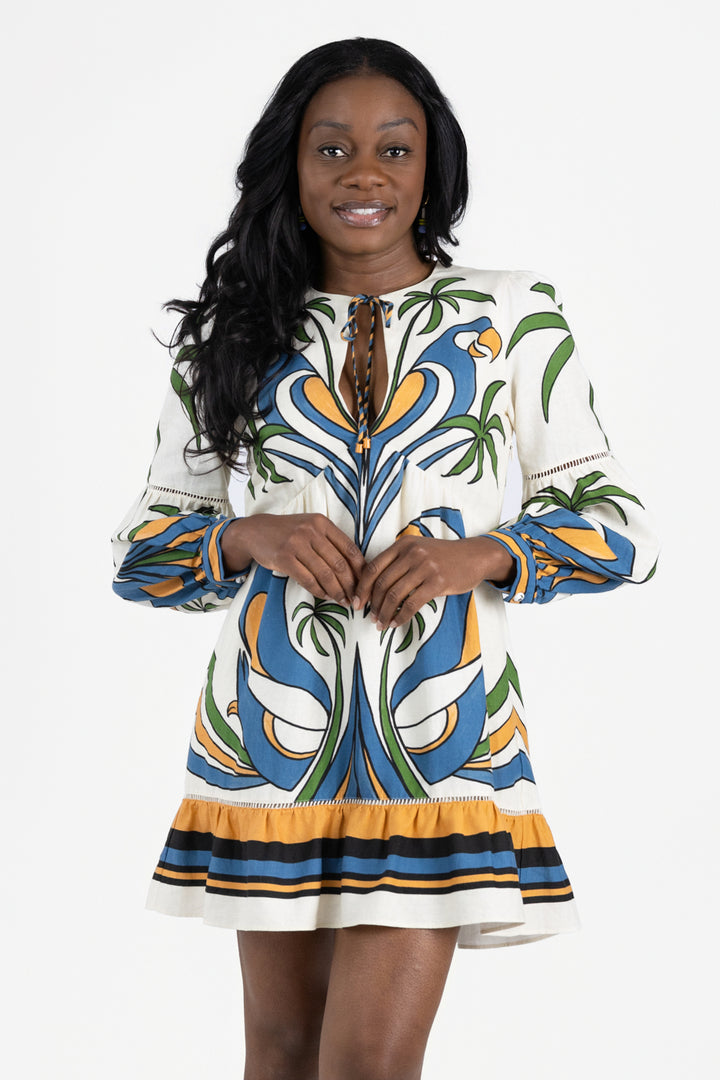 Tropical Graphic Mini Dress