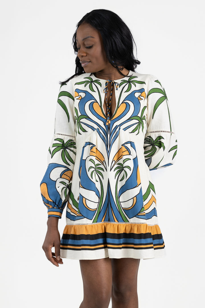 Tropical Graphic Mini Dress