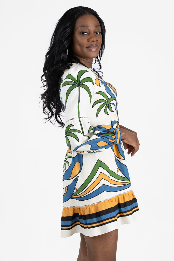 Tropical Graphic Mini Dress