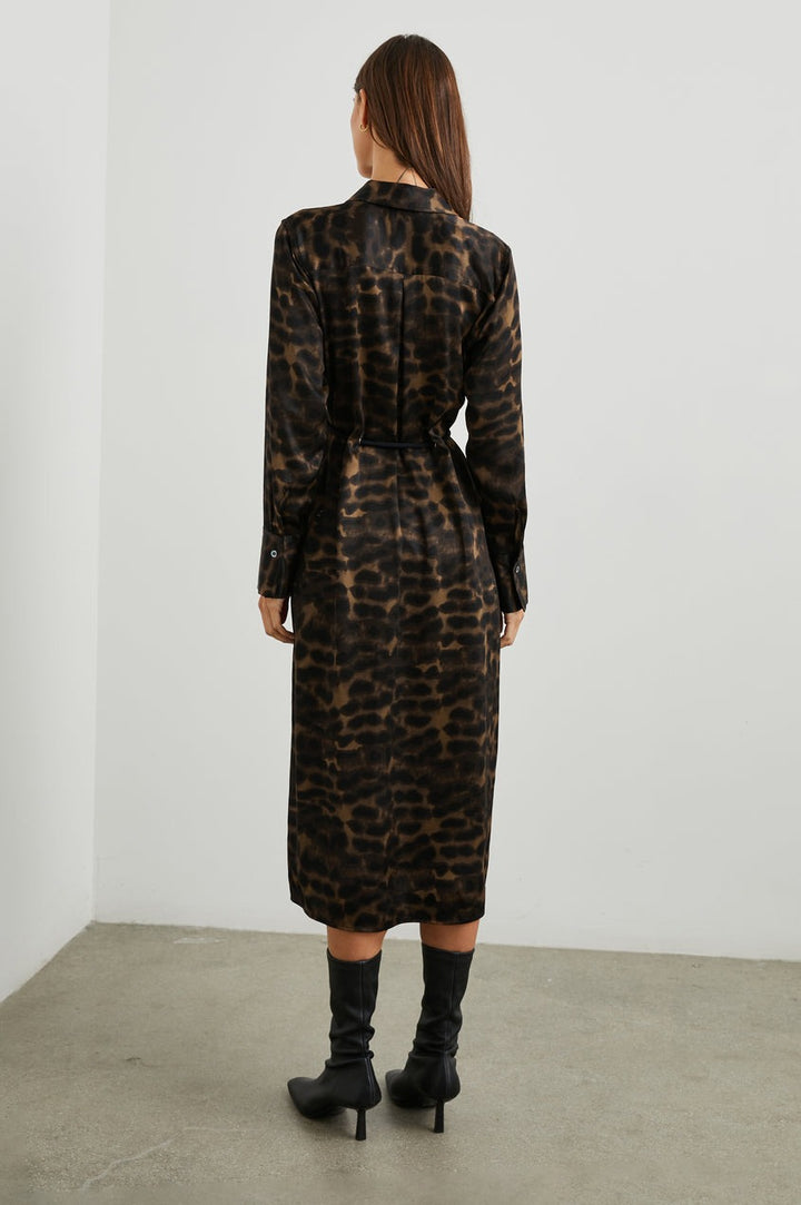 Umber Leopard Anina Midi Dress