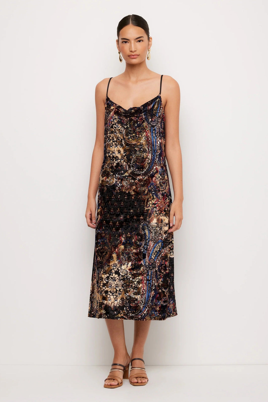 Velvet Burnout Print Krissa Dress