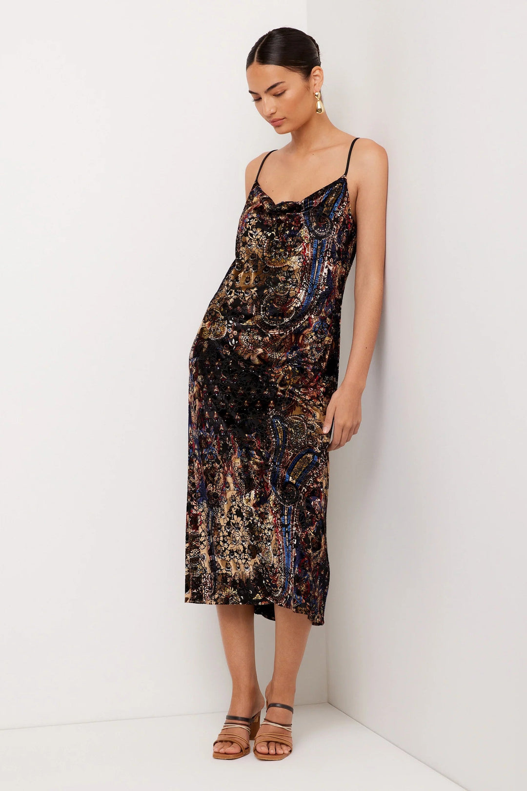 Velvet Burnout Print Krissa Dress