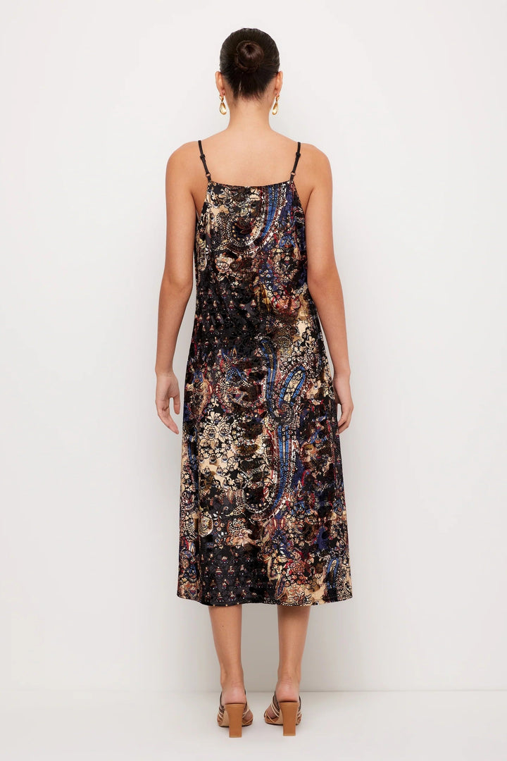 Velvet Burnout Print Krissa Dress