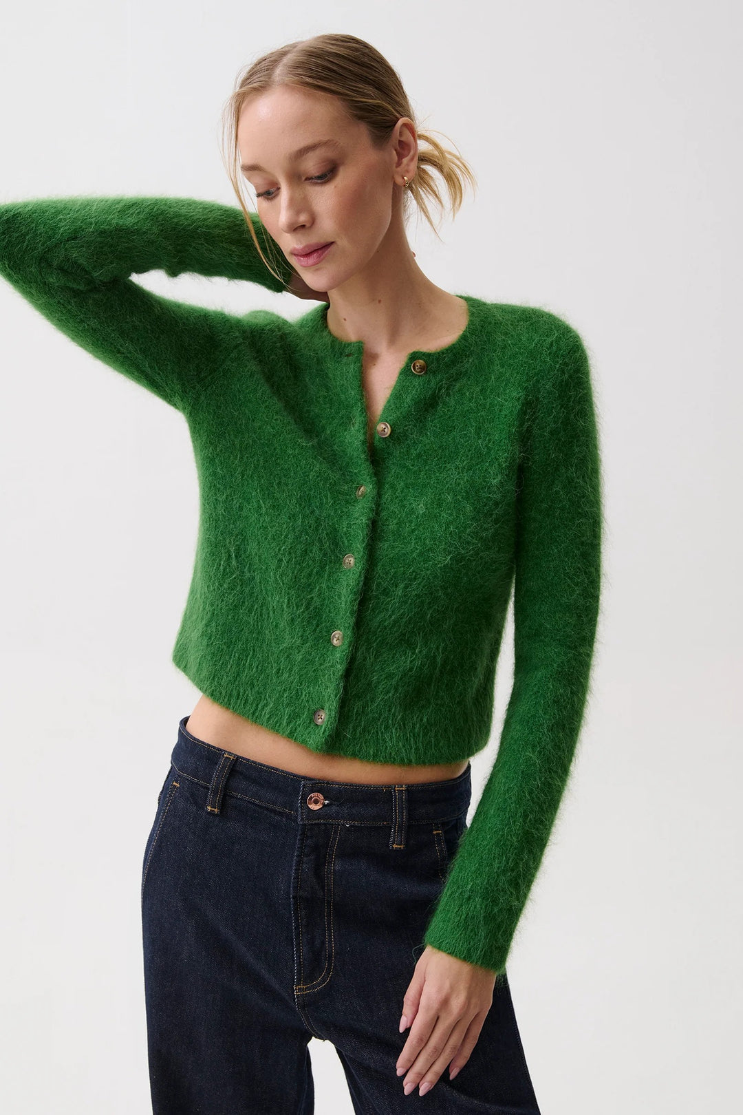 Vivid Moss Yara Cardigan
