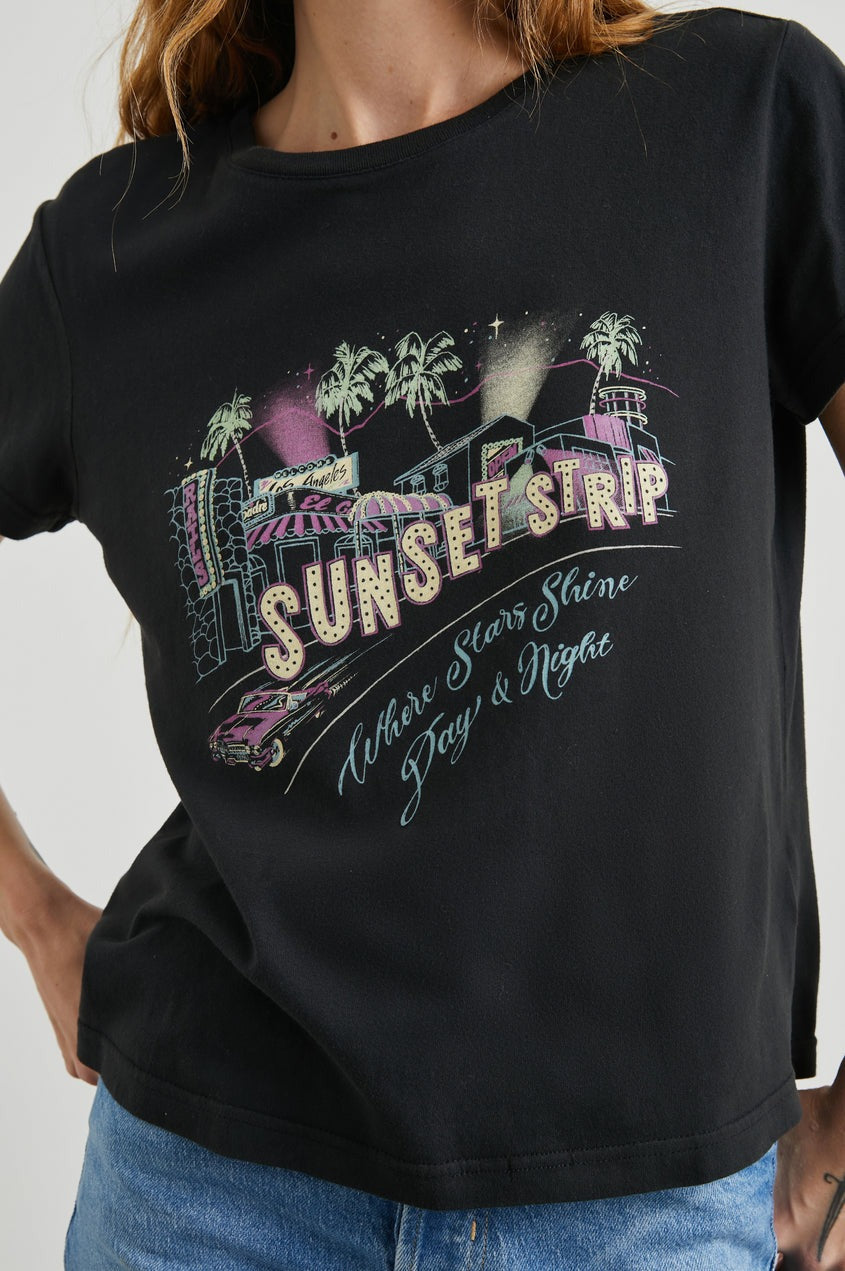 Washed Black Sunset Strip Classic Crew T-Shirt