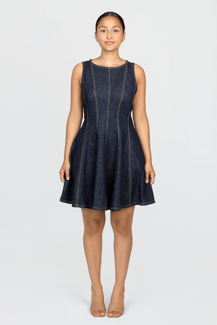 Washed Denim Nicole Mini Dress
