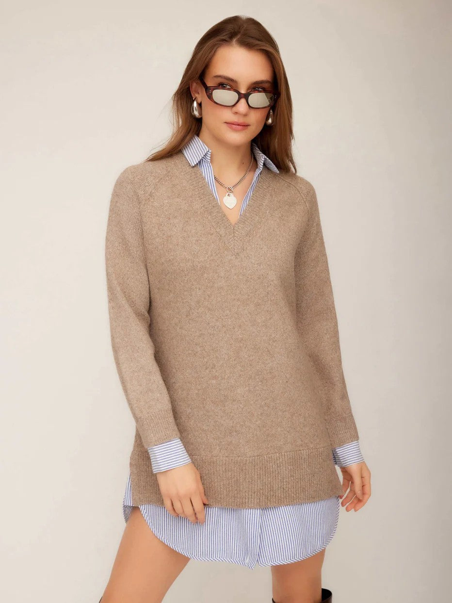 Wheat Mixed Media Carrie Dress