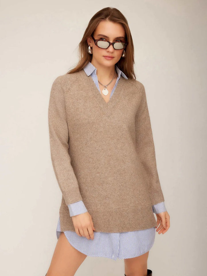 Wheat Mixed Media Carrie Dress