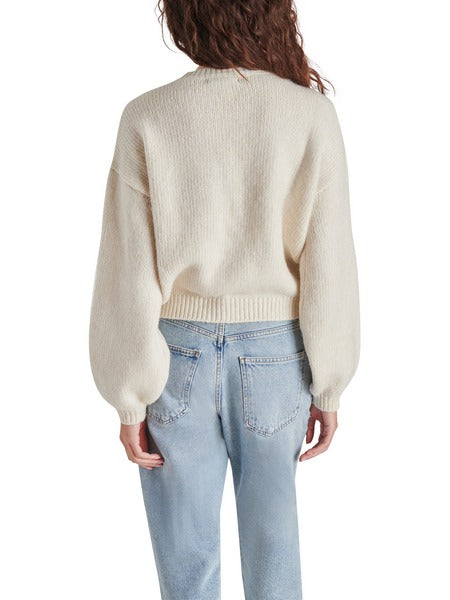 Whisper White Round Neck Pullover Colette Sweater