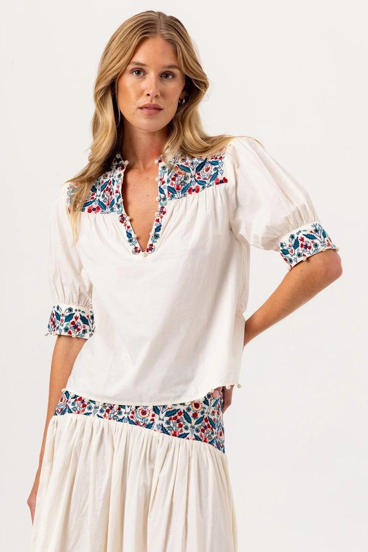 Whisper White Matilda Top