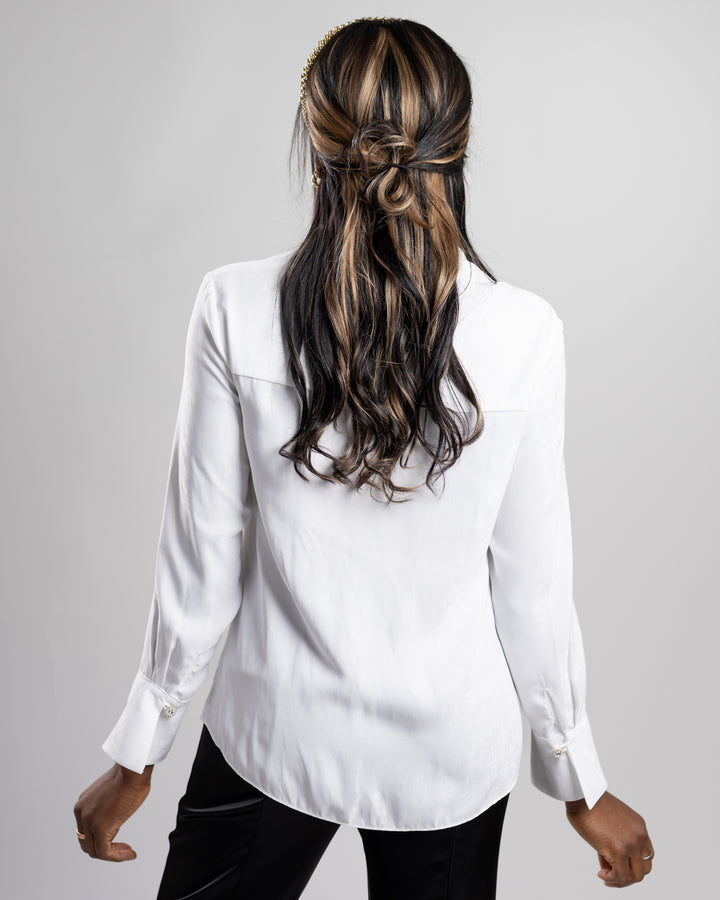 White Button Down Emelia Shirt