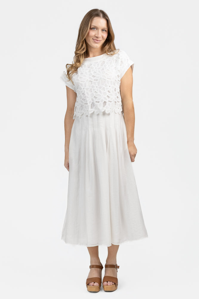 White Lace Overlay Dress
