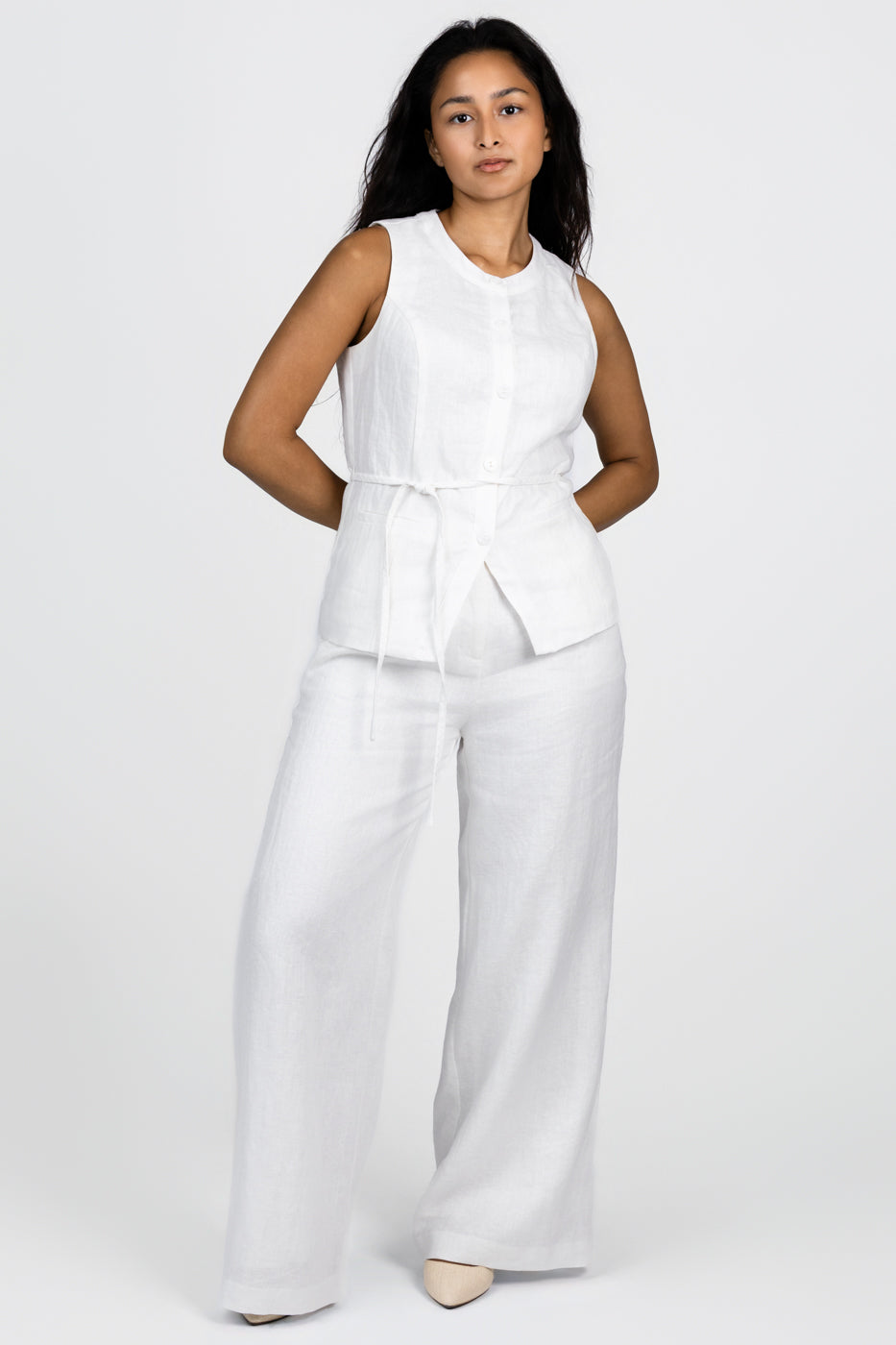 White Linen Savannah Pant