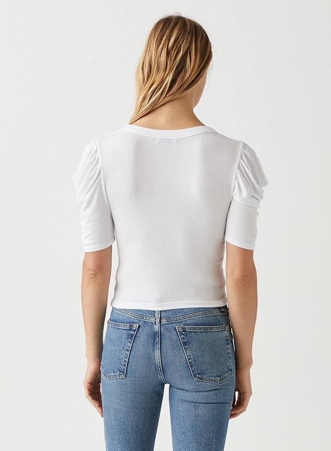 White Cropped Drea Top