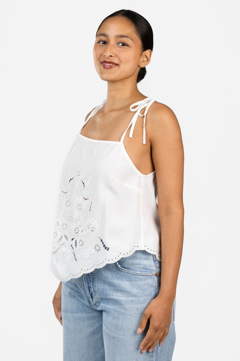 White Stevie Top
