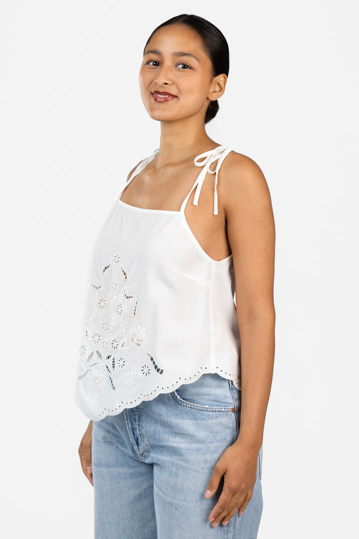 White Stevie Top