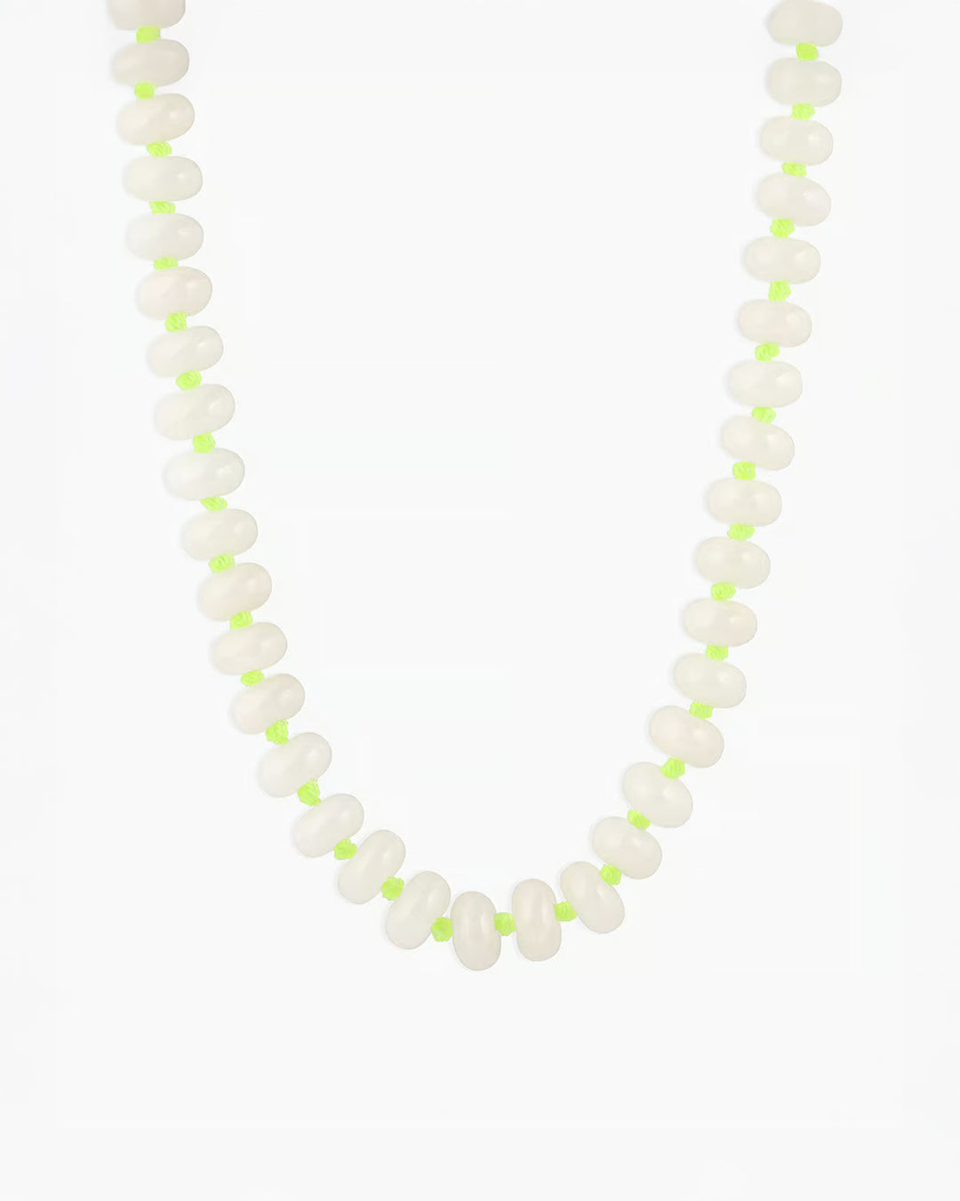 White Chalcedony Palma Necklace