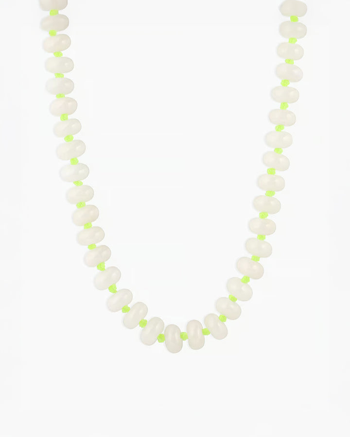 White Chalcedony Palma Necklace