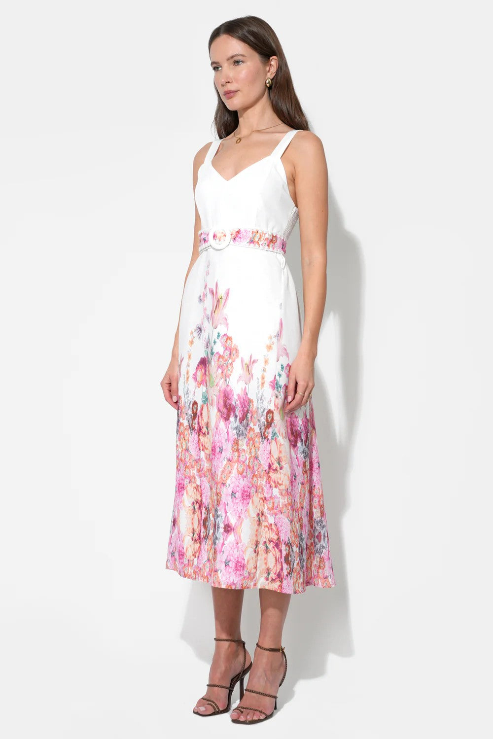 White Magenta Remi Dress