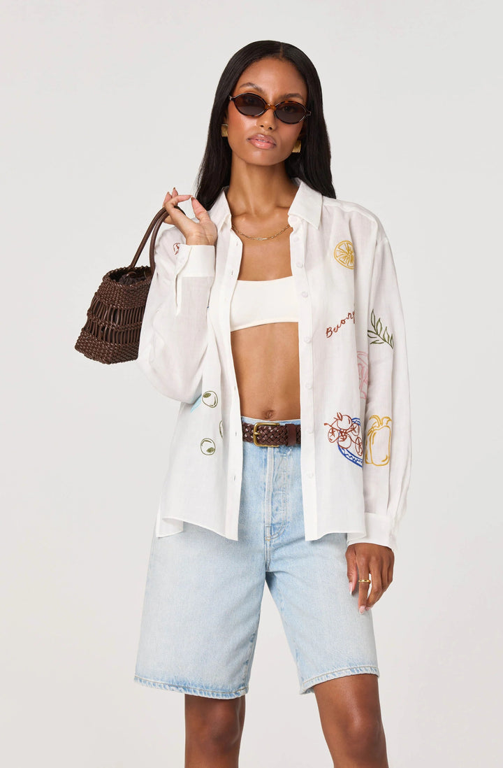 White Picnic Trace Shirt