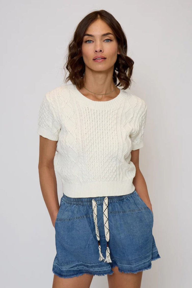 White Junie Knit Sweater