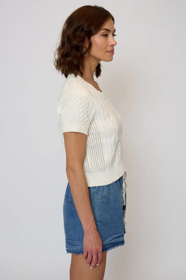 White Junie Knit Sweater