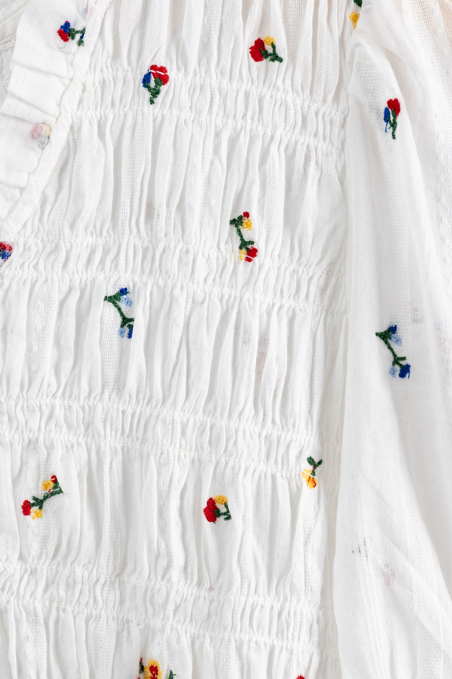 White Wildflowers Fontaine Blouse