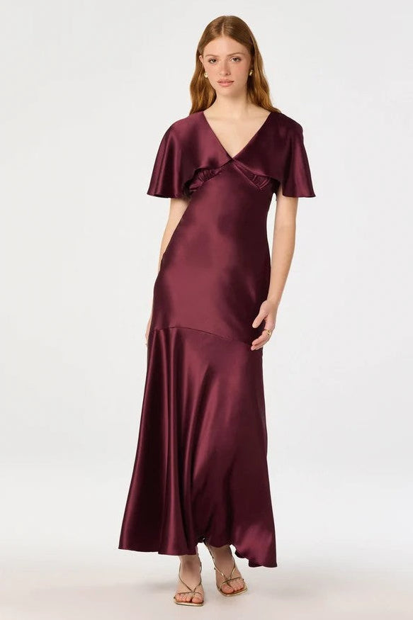 Wine Jamie Dress