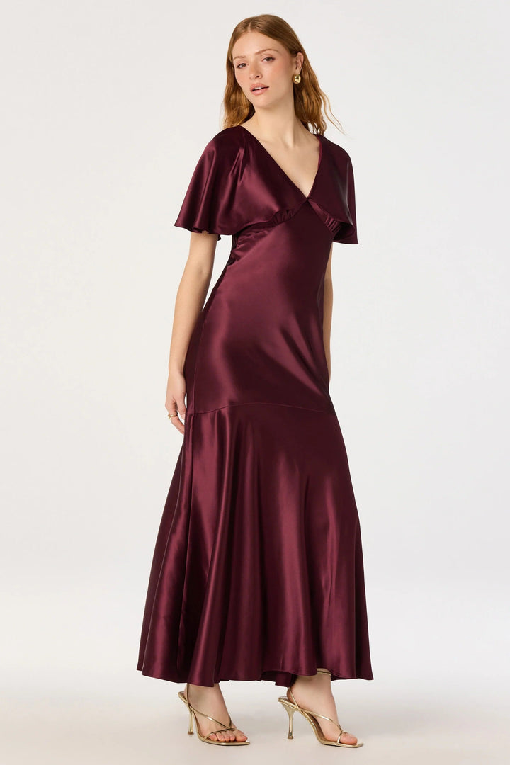 Wine Jamie Dress