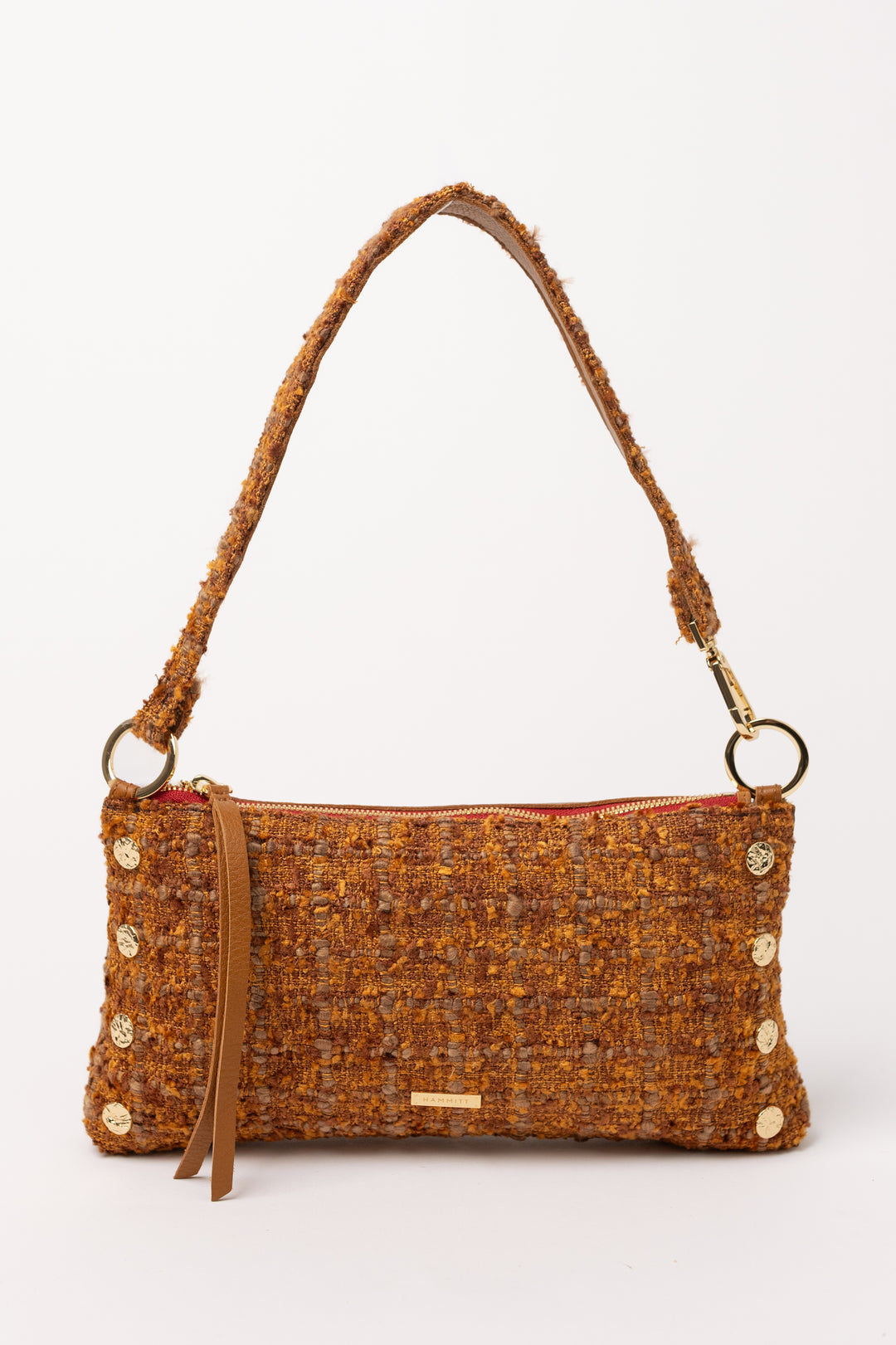 Woven Maple Wood w/ Red Zipper Kyle Bag