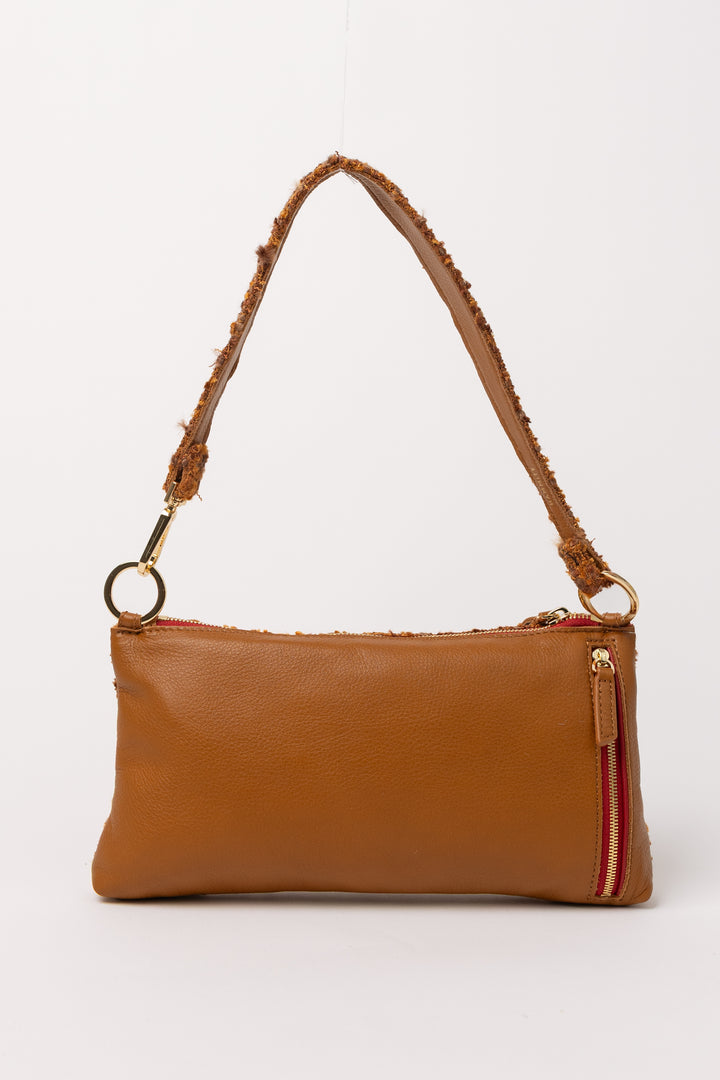 Woven Maple Wood w/ Red Zipper Kyle Bag