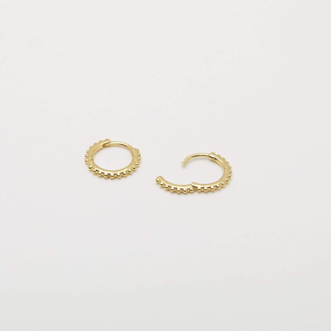 Gold Bali Huggie Hoop Earrings