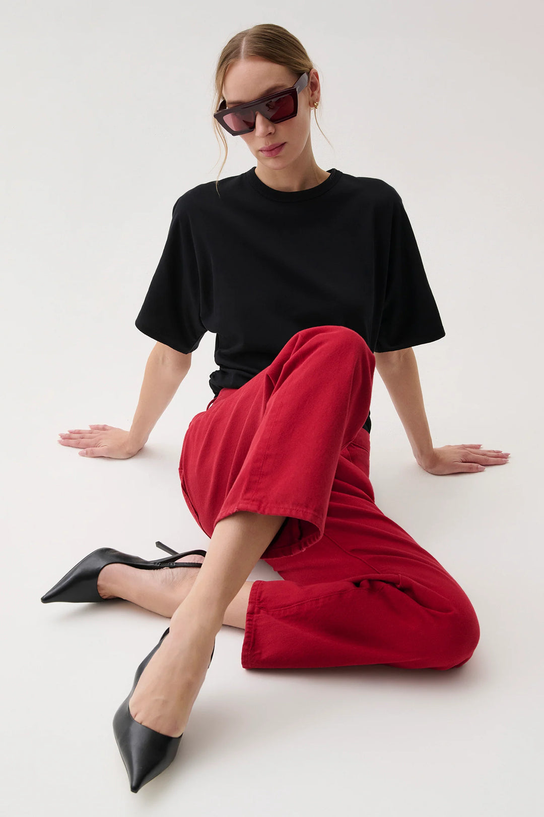 Savvy Red Bowed Straight Lexi Jean